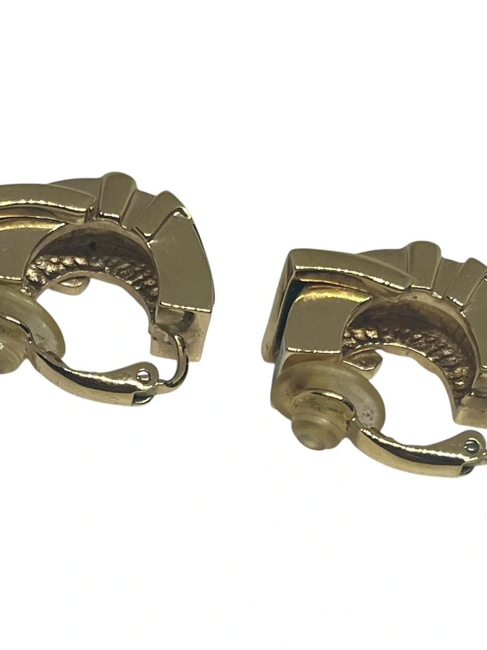 St. John Belt Buckle Clip On Earrings